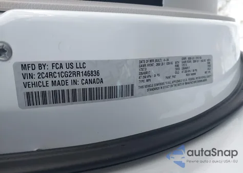 2024 Chrysler Voyager Lx z USA, uszkodzony, nr VIN 2C4RC1CG2RR146836